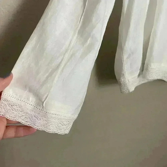 Farm Rio White Lace Blouse Size Large - Picture 8 of 13